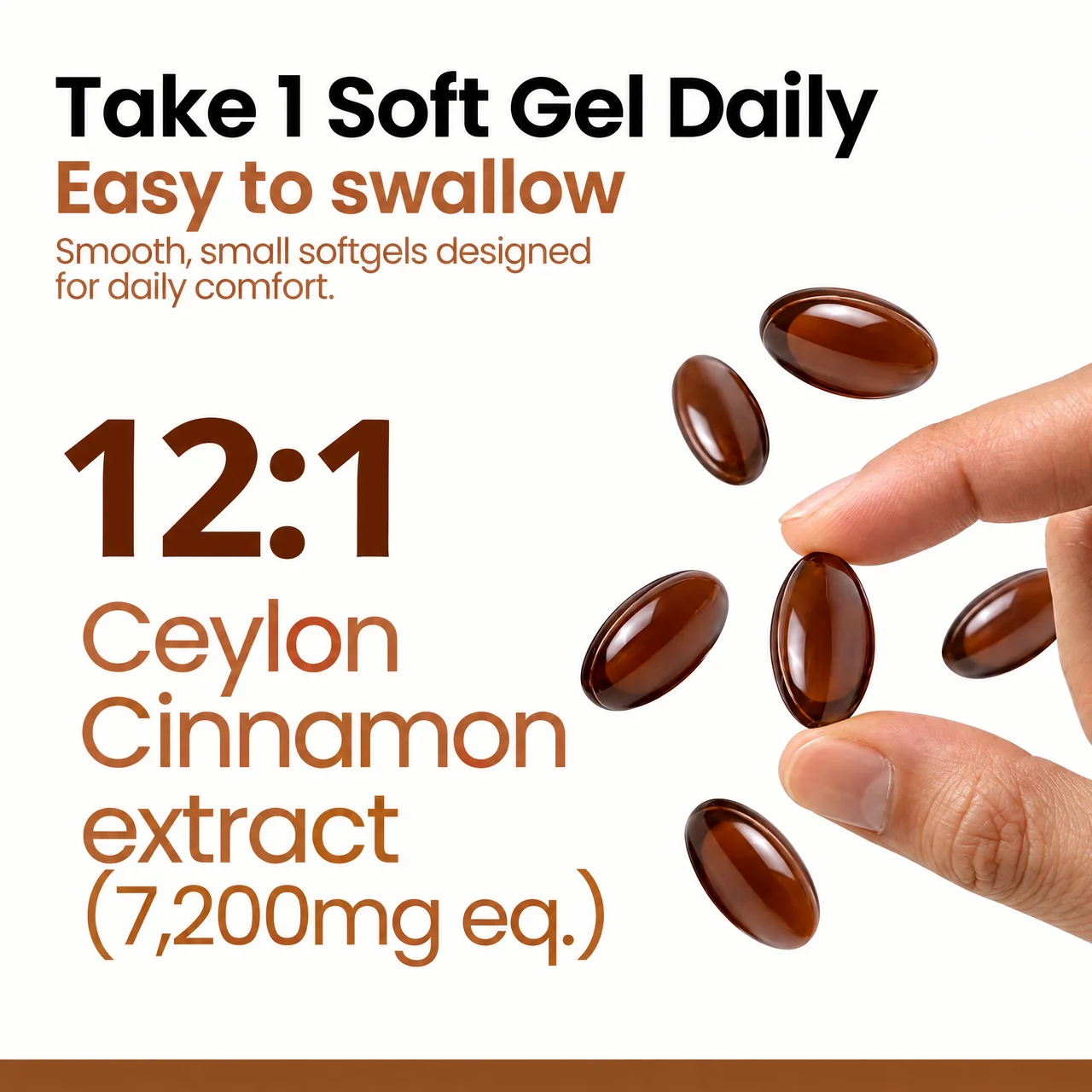Ceylon Cinnamon 7200mg Equivalent with MCT Oil